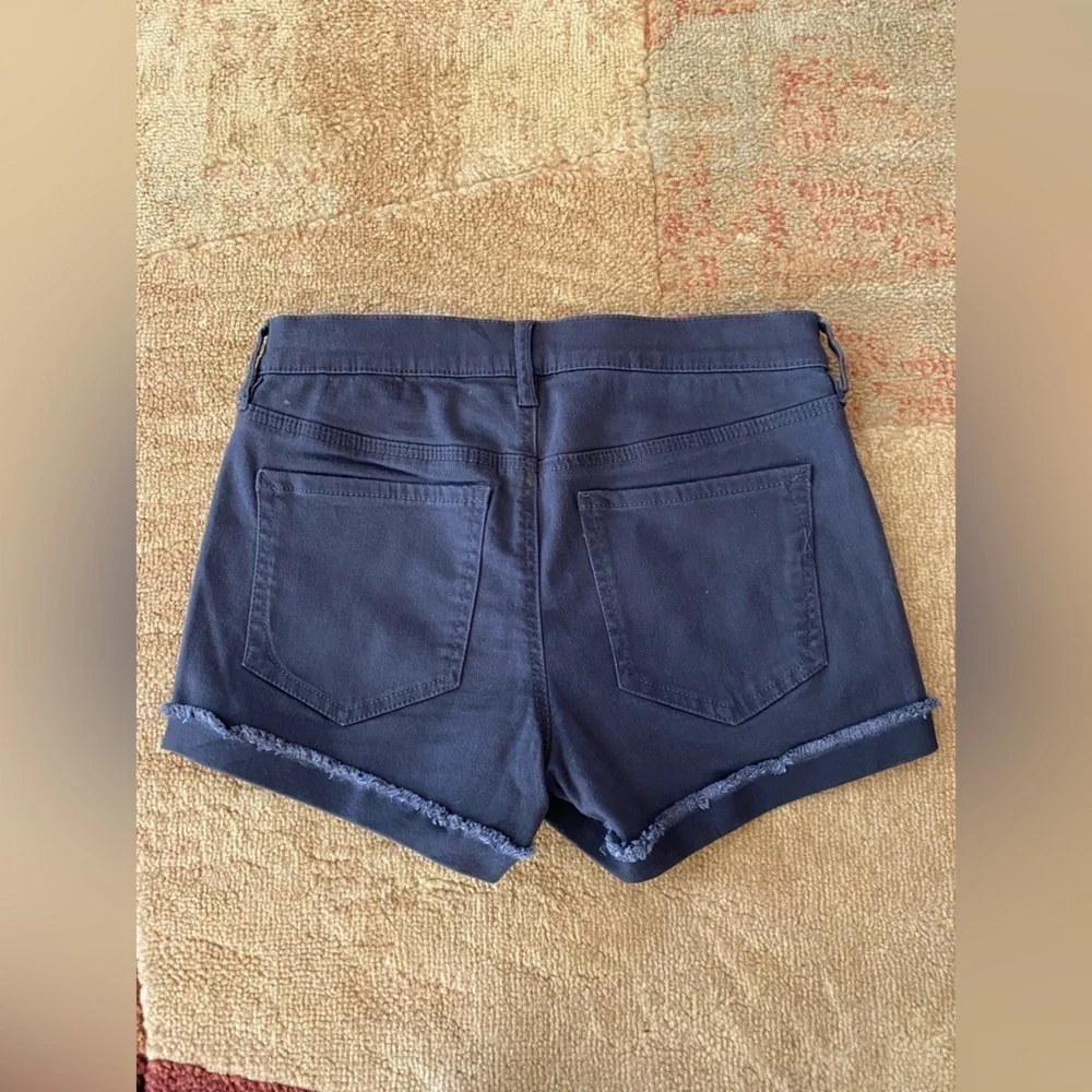 Express Mid-Rise Shorty Stone Gray Cutoff Style Shorts, Stretch + Supersoft